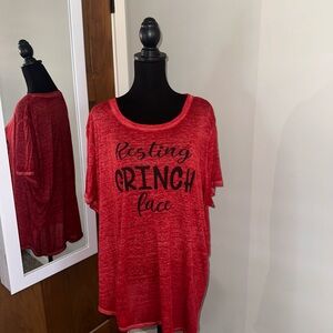 Resting Grinch Face Graphic Tee